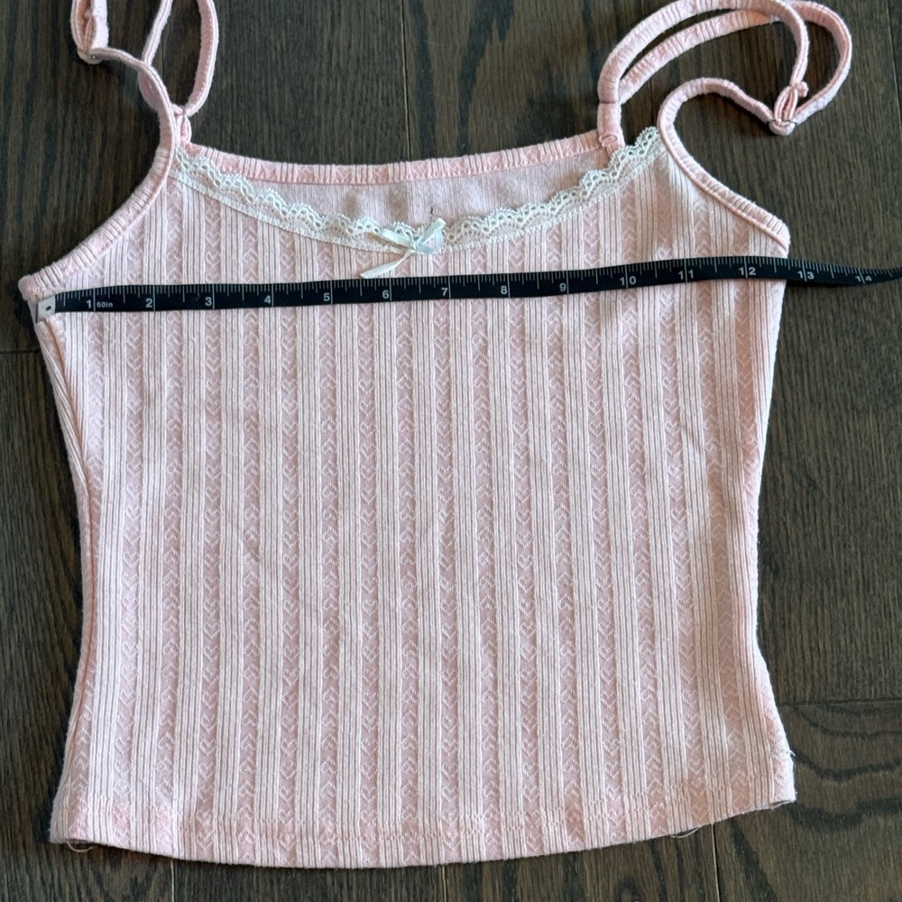 Pink Cotton Lace Trimmed Teen or Women's Top